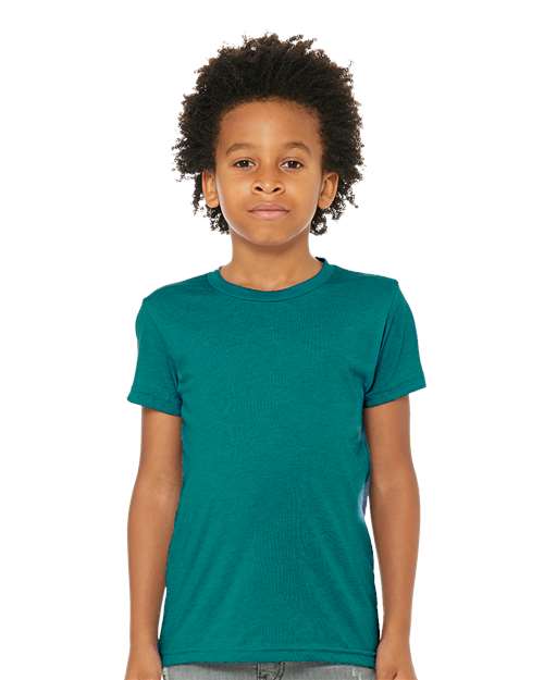 Custom Embroidered  BELLA + CANVAS Youth Triblend Tee 3413Y  