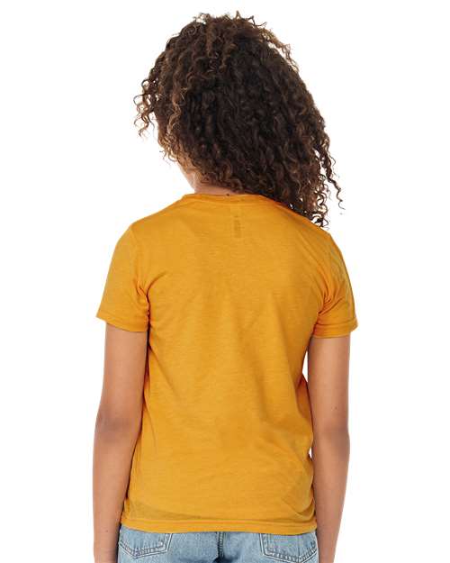 BELLA + CANVAS Youth Triblend Tee 3413Y Custom Embroidered Business Logo