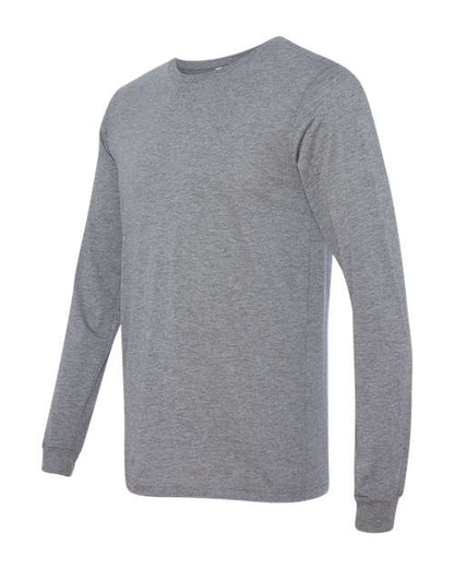 BELLA + CANVAS Triblend Long Sleeve Tee 3513 Grey Triblend Custom Embroidered Business Logo