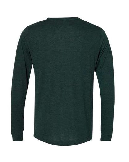BELLA + CANVAS Triblend Long Sleeve Tee 3513 Denim Triblend Custom Embroidered Business Logo