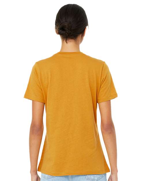 BELLA + CANVAS Women’s Relaxed Fit Heather CVC Tee 6400CVC Custom Embroidered Business Logo