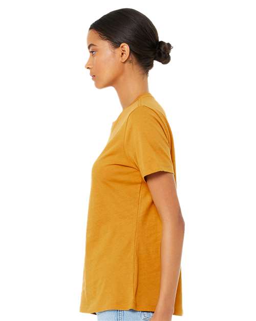 BELLA + CANVAS Women’s Relaxed Fit Heather CVC Tee 6400CVC Custom Embroidered Business Logo
