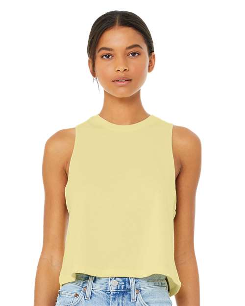 Custom Embroidered  BELLA + CANVAS Women's Racerback Crop Tank 6682  