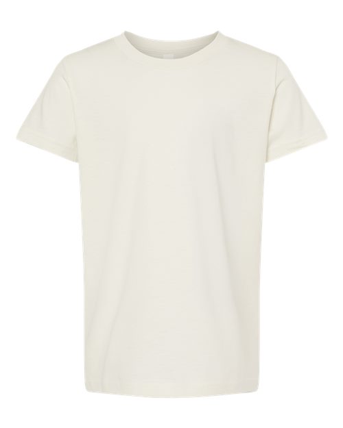 BELLA + CANVAS Youth Jersey Tee 3001Y Vintage White Custom Embroidered Business Logo