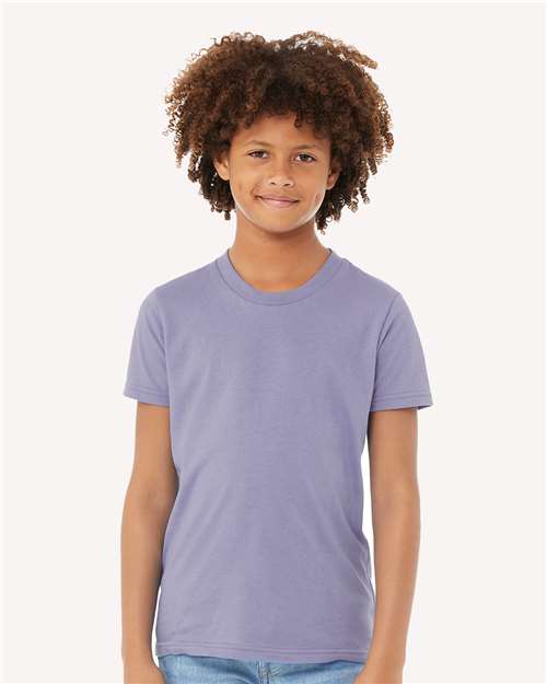 BELLA + CANVAS Youth Jersey Tee 3001Y Dark Grey Custom Embroidered Business Logo