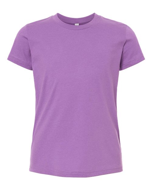 BELLA + CANVAS Youth Jersey Tee 3001Y Royal Purple Custom Embroidered Business Logo