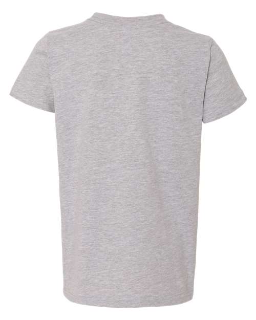 BELLA + CANVAS Youth CVC Jersey Tee 3001YCVC Athletic Heather Custom Embroidered Business Logo
