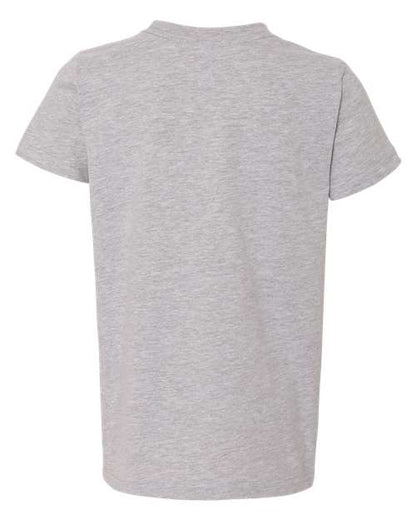 BELLA + CANVAS Youth CVC Jersey Tee 3001YCVC Athletic Heather Custom Embroidered Business Logo