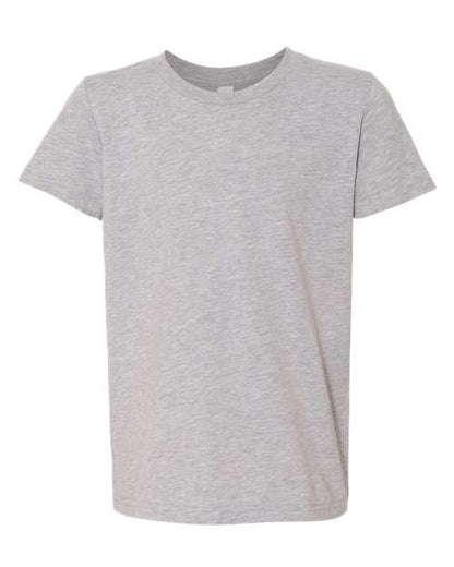 BELLA + CANVAS Youth CVC Jersey Tee 3001YCVC Athletic Heather Custom Embroidered Business Logo
