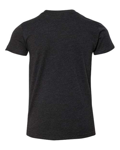 BELLA + CANVAS Youth CVC Jersey Tee 3001YCVC Athletic Heather Custom Embroidered Business Logo