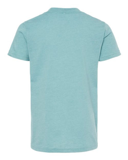 BELLA + CANVAS Youth CVC Jersey Tee 3001YCVC Deep Heather Custom Embroidered Business Logo