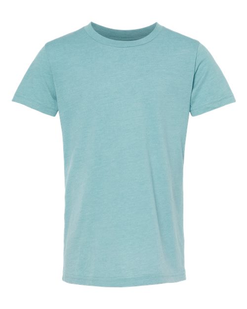 BELLA + CANVAS Youth CVC Jersey Tee 3001YCVC Deep Heather Custom Embroidered Business Logo