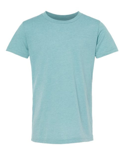 BELLA + CANVAS Youth CVC Jersey Tee 3001YCVC Deep Heather Custom Embroidered Business Logo