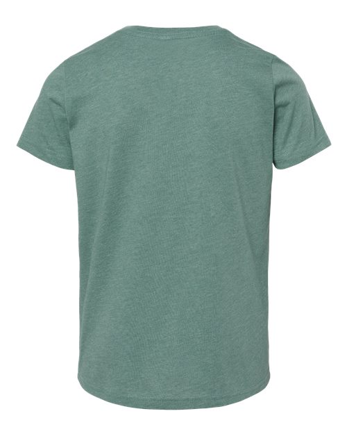 BELLA + CANVAS Youth CVC Jersey Tee 3001YCVC Heather Dusty Blue Custom Embroidered Business Logo