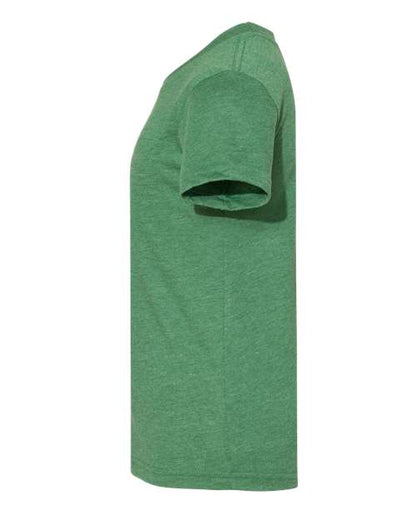 BELLA + CANVAS Youth CVC Jersey Tee 3001YCVC Heather Grass Green Custom Embroidered Business Logo