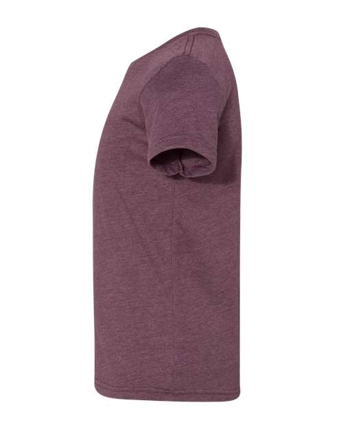 BELLA + CANVAS Youth CVC Jersey Tee 3001YCVC Heather Maroon Custom Embroidered Business Logo