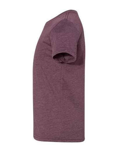 BELLA + CANVAS Youth CVC Jersey Tee 3001YCVC Heather Maroon Custom Embroidered Business Logo