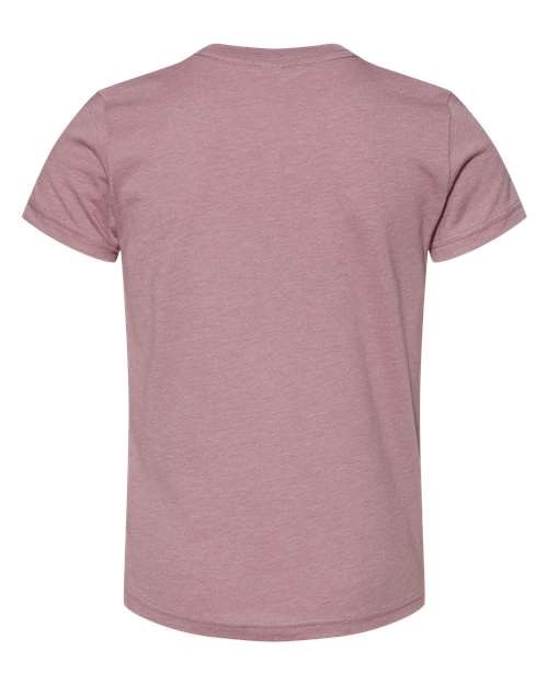BELLA + CANVAS Youth CVC Jersey Tee 3001YCVC Heather Olive Custom Embroidered Business Logo