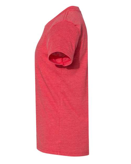 BELLA + CANVAS Youth CVC Jersey Tee 3001YCVC Heather Red Custom Embroidered Business Logo
