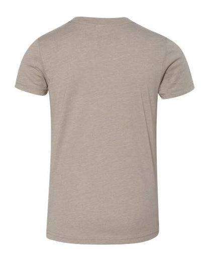 BELLA + CANVAS Youth CVC Jersey Tee 3001YCVC Heather Slate Custom Embroidered Business Logo