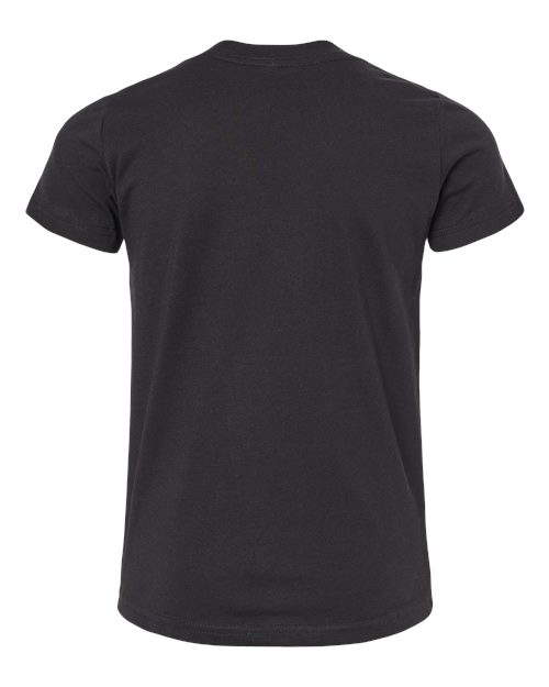 BELLA + CANVAS Youth CVC Jersey Tee 3001YCVC Solid Black Blend Custom Embroidered Business Logo
