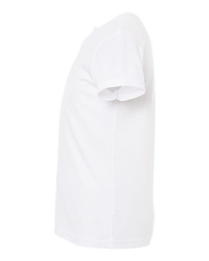 BELLA + CANVAS Youth CVC Jersey Tee 3001YCVC Solid White Blend Custom Embroidered Business Logo
