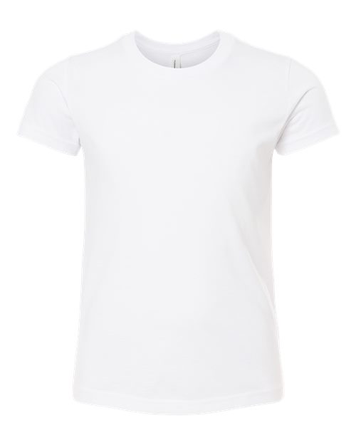 BELLA + CANVAS Youth CVC Jersey Tee 3001YCVC Solid White Blend Custom Embroidered Business Logo