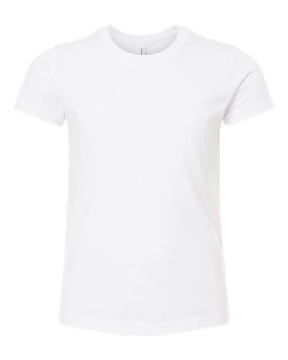 BELLA + CANVAS Youth CVC Jersey Tee 3001YCVC Solid Black Blend Custom Embroidered Business Logo