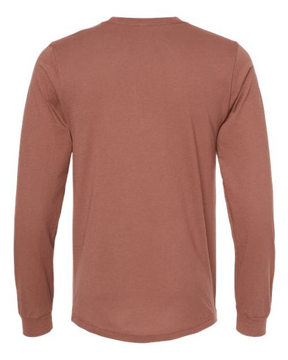 BELLA + CANVAS Eco-Fleece Baller Short Sleeve Hoodie 3501 Chestnut Custom Embroidered Business Logo