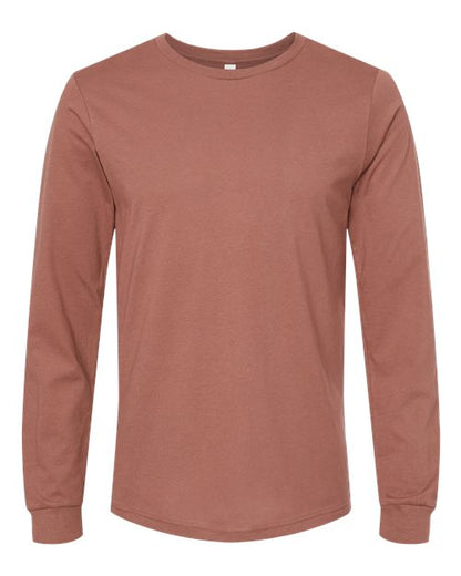 BELLA + CANVAS Eco-Fleece Baller Short Sleeve Hoodie 3501 Chestnut Custom Embroidered Business Logo