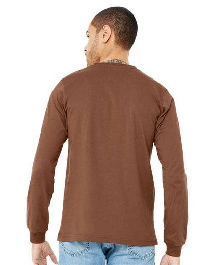 BELLA + CANVAS Eco-Fleece Baller Short Sleeve Hoodie 3501 Chestnut Custom Embroidered Business Logo