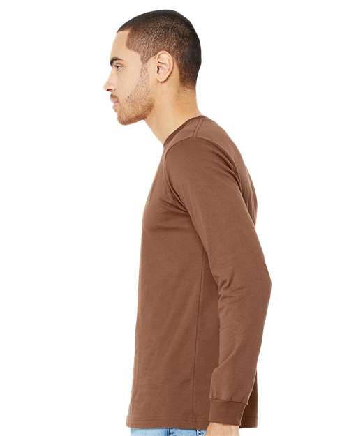 BELLA + CANVAS Eco-Fleece Baller Short Sleeve Hoodie 3501 Chestnut Custom Embroidered Business Logo
