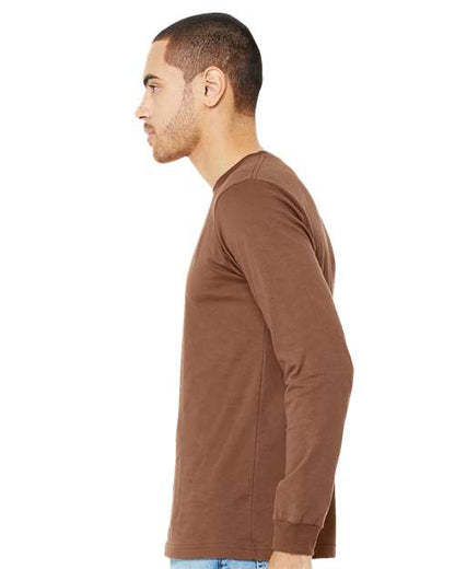 BELLA + CANVAS Eco-Fleece Baller Short Sleeve Hoodie 3501 Chestnut Custom Embroidered Business Logo