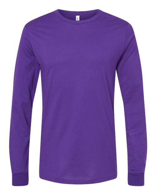 BELLA + CANVAS Eco-Fleece Baller Short Sleeve Hoodie 3501 Team Purple Custom Embroidered Business Logo