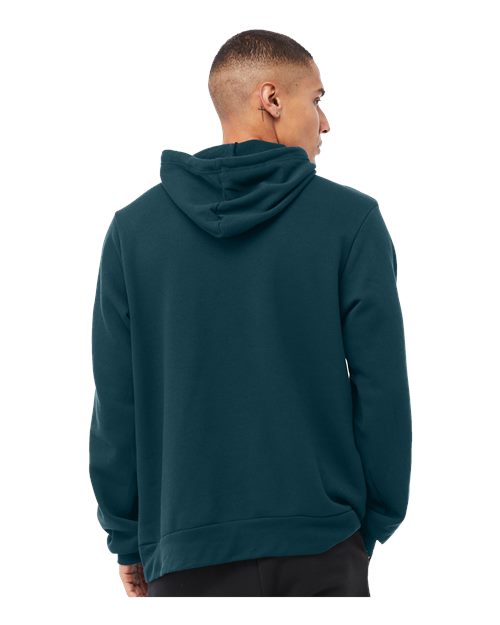 BELLA + CANVAS Sponge Fleece Hoodie 3719 Atlantic Custom Embroidered Business Logo