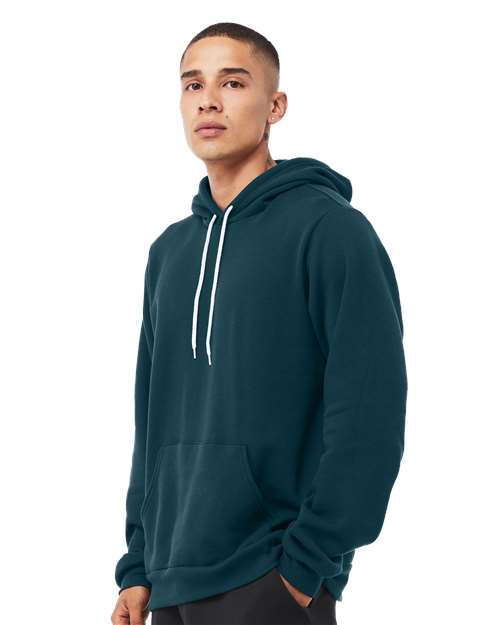 BELLA + CANVAS Sponge Fleece Hoodie 3719 Atlantic Custom Embroidered Business Logo