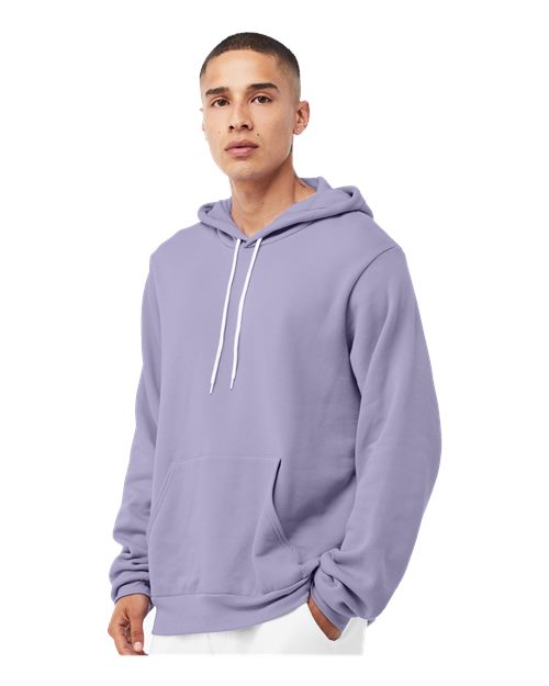 BELLA + CANVAS Sponge Fleece Hoodie 3719 Dark Lavender Custom Embroidered Business Logo