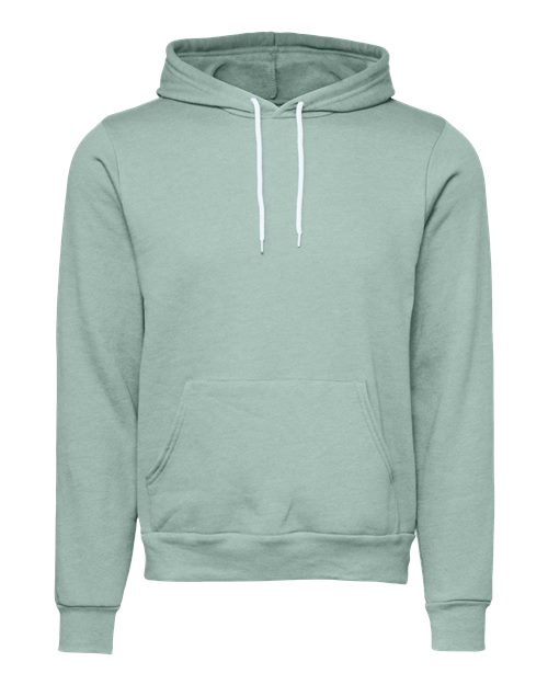BELLA + CANVAS Sponge Fleece Hoodie 3719 Dusty Blue Custom Embroidered Business Logo