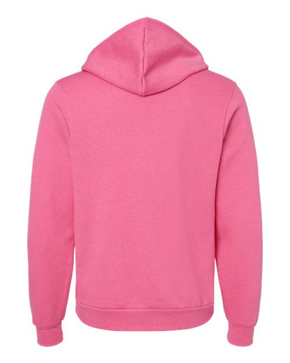 BELLA + CANVAS Sponge Fleece Hoodie 3719 Heather Blue Lagoon Custom Embroidered Business Logo