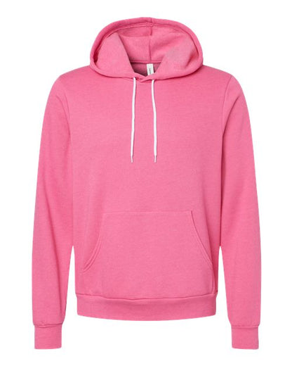 BELLA + CANVAS Sponge Fleece Hoodie 3719 Heather Blue Lagoon Custom Embroidered Business Logo