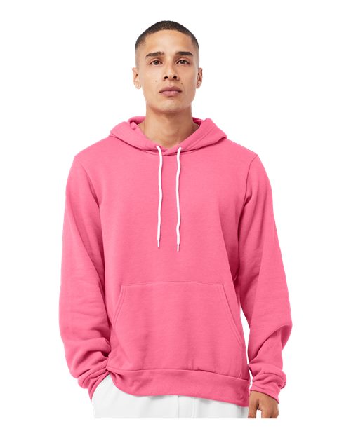 BELLA + CANVAS Sponge Fleece Hoodie 3719 Heather Blue Lagoon Custom Embroidered Business Logo