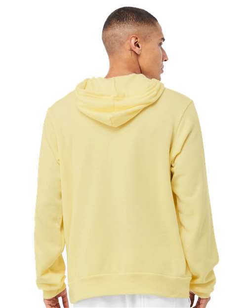 BELLA + CANVAS Sponge Fleece Hoodie 3719 French Vanilla Custom Embroidered Business Logo