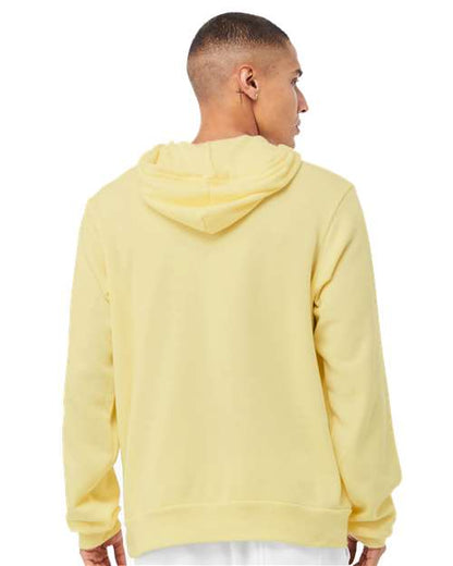 BELLA + CANVAS Sponge Fleece Hoodie 3719 French Vanilla Custom Embroidered Business Logo