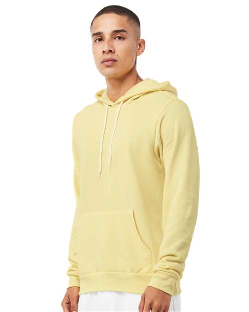 BELLA + CANVAS Sponge Fleece Hoodie 3719 French Vanilla Custom Embroidered Business Logo