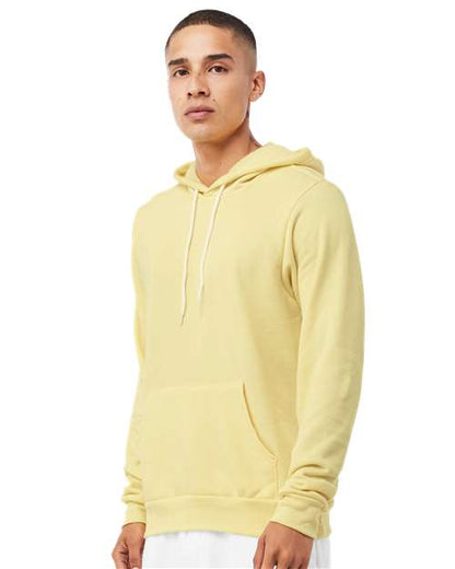 BELLA + CANVAS Sponge Fleece Hoodie 3719 French Vanilla Custom Embroidered Business Logo