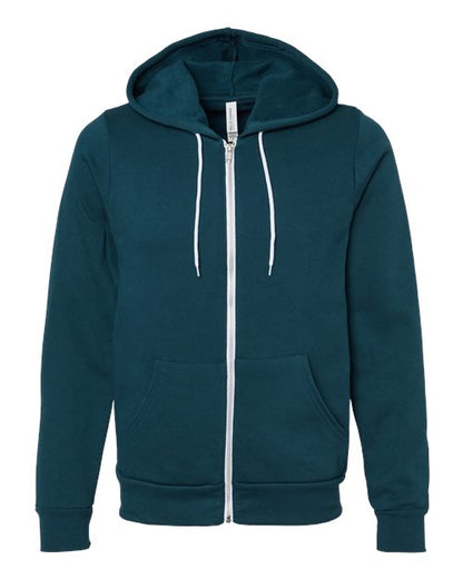 BELLA + CANVAS Sponge Fleece Full-Zip Hoodie 3739 Atlantic