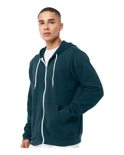 BELLA + CANVAS Sponge Fleece Full-Zip Hoodie 3739 Atlantic