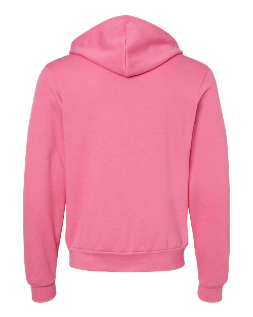 BELLA + CANVAS Sponge Fleece Full-Zip Hoodie 3739 Heather Charity Pink
