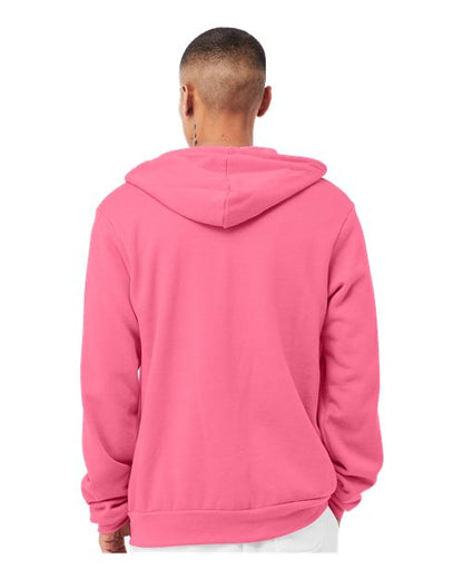 BELLA + CANVAS Sponge Fleece Full-Zip Hoodie 3739 Heather Charity Pink