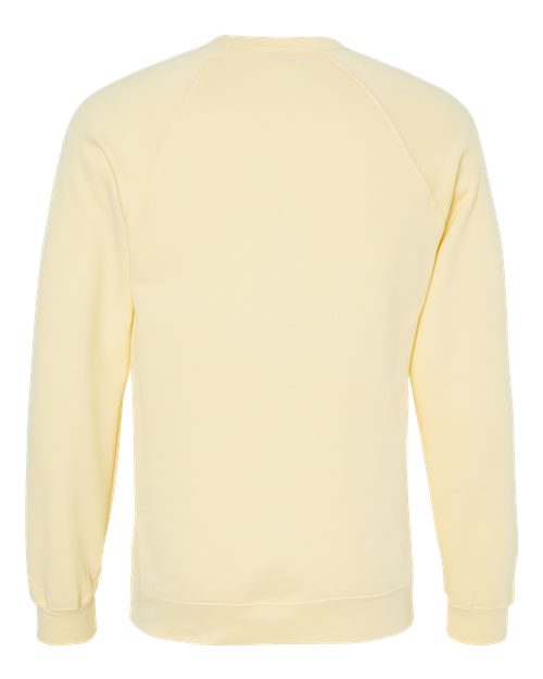 BELLA + CANVAS Sponge Fleece Raglan Crewneck Sweatshirt 3901 Custom Embroidered Business Logo